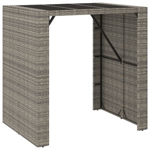 vidaXL sz&uuml;rke polyrattan &uuml;veglapos kerti asztal 105 x 80 x 110 cm