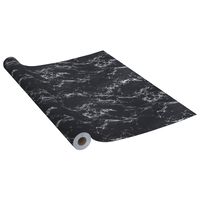 vidaXL fekete kőmintás öntapadó PVC bútorfólia 500 x 90 cm