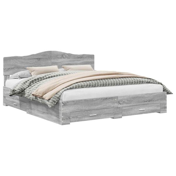 vidaXL &Aacute;gykeret fejt&aacute;ml&aacute;val fi&oacute;kkal Sz&uuml;rke Sonoma 200 x 200 cm Faanyag