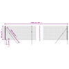 vidaXL zöld horganyzott acél drótkerítés 0,8 x 10 m
