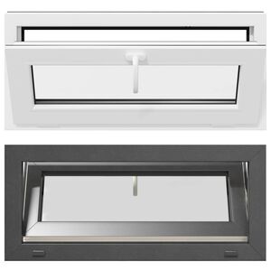 vidaXL Pinceablak RISOR 90 x 40 cm PVC &eacute;s &Uuml;veg Antracitsz&uuml;rke