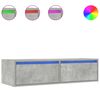 vidaXL TV szekr&eacute;ny LED vil&aacute;g&iacute;t&aacute;ssal beton sz&uuml;rke 100X35,5x25 cm