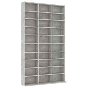 vidaXL betonsz&uuml;rke szerelt fa CD-szekr&eacute;ny 102 x 16 x 177,5 cm