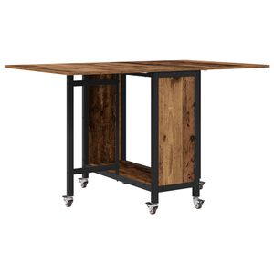 vidaXL &Ouml;sszecsukhat&oacute; &eacute;tkezőasztal g&ouml;rgőkkel 130 x 80 x 76,5 cm ac&eacute;l PB