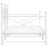 vidaXL Daybed with Trundle without Mattress White 107x203 cm acél