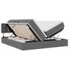 vidaXL LED t&aacute;rol&oacute;s &aacute;gy matraccal S&ouml;t&eacute;tsz&uuml;rke 200 x 200 cm Sz&ouml;vet