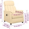 vidaXL krémszínű műbőr elektromos masszázsfotel