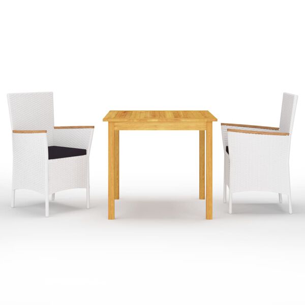 vidaXL 3 r&eacute;szes kerti &eacute;tkezőgarnit&uacute;ra