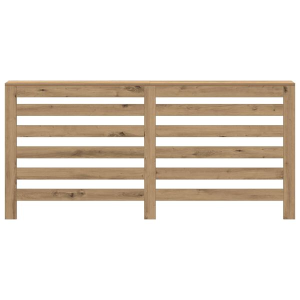 vidaXL kézműves tölgy színű szerelt fa radiátorburkolat 175x20x82 cm