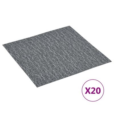 vidaXL 20 db szürke öntapadó PVC padlólap 1,86 m²