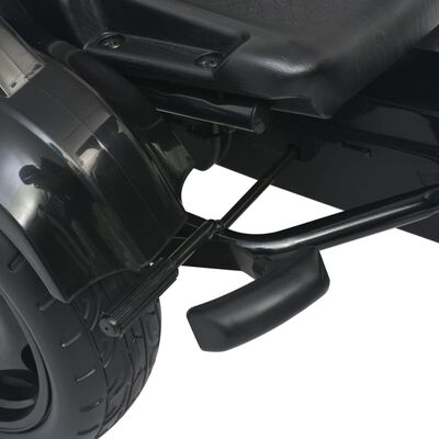 vidaXL pedálos gokart kocsi állítható üléssel fekete