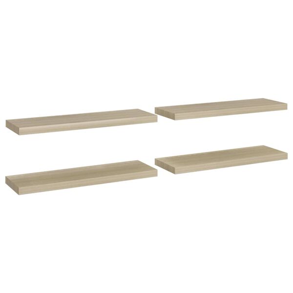 vidaXL 4 db tölgyszínű MDF fali polc 80 x 23,5 x 3,8 cm
