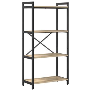 vidaXL K&ouml;nyvespolc 60 x 30 x 120 cm Szerelt Fa Sonoma t&ouml;lgy