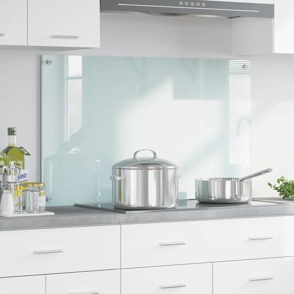 vidaXL Konyhai splashback Feh&eacute;r 100 x 60 cm edzett &uuml;veg