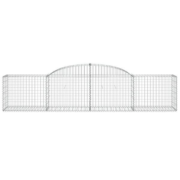 vidaXL 7 db íves horganyzott vas gabion kosár 300x50x60/80 cm