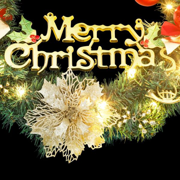 vidaXL zöld 15 LED-es karácsonyi koszorú 30 cm