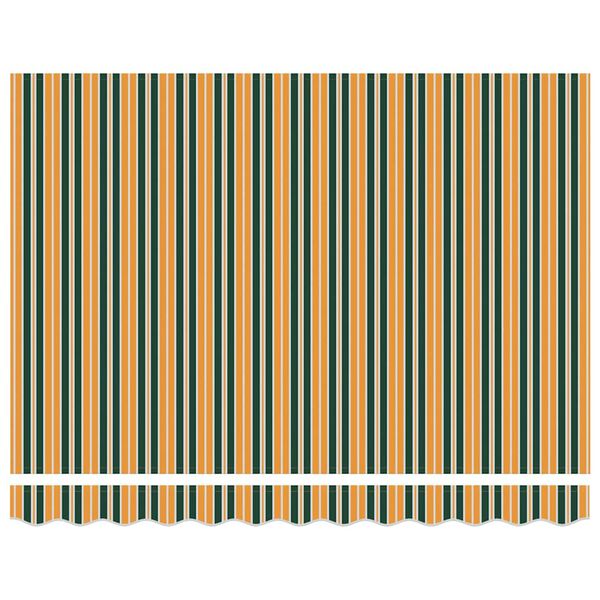 vidaXL Behúzható napellenző Zöld és Sárga 300 x 250 cm