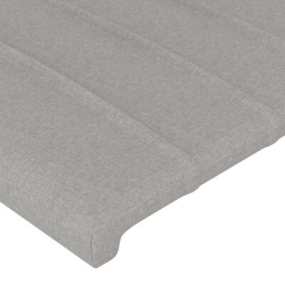vidaXL világosszürke szövet rugós ágy matraccal 90 x 200 cm