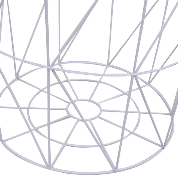 vidaXL fehér dohányzóasztal Ø 47 cm