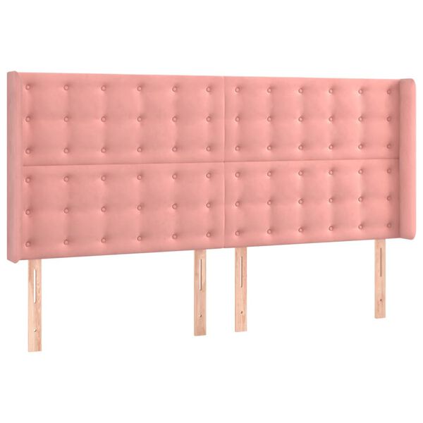 vidaXL r&oacute;zsasz&iacute;n b&aacute;rsony LED-es fejt&aacute;mla 183x16x118/128 cm