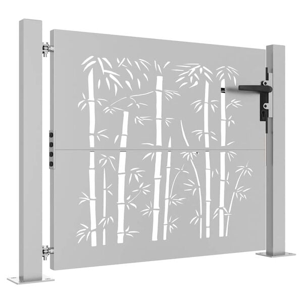 vidaXL Corten acél, bambusz mintás kerti kapu 100x75 cm