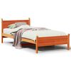 vidaXL viaszbarna t&ouml;m&ouml;r fenyőfa &aacute;gy matrac n&eacute;lk&uuml;l 100 x 200 cm