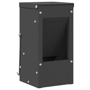 vidaXL Ny&uacute;l Etető Fekete 12,5 x 12,5 x 25 cm Hidegen Hengerelt Ac&eacute;l