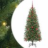 vidaXL Mű kar&aacute;csonyfa Z&ouml;ld 120 cm PE &eacute;s PVC