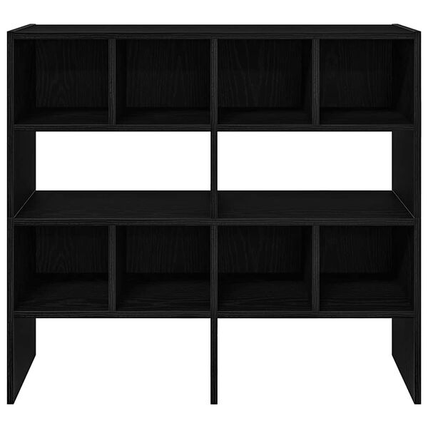 vidaXL cipőtart&oacute; &aacute;llv&aacute;nyok 2 db egym&aacute;sba rakhat&oacute; fekete t&ouml;lgyfa