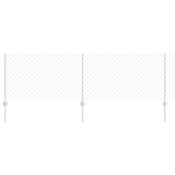 vidaXL Ker&iacute;t&eacute;s oszlopokkal Ez&uuml;st 0,8 x 10 m Ac&eacute;l