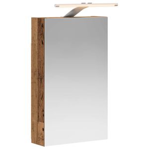 vidaXL F&uuml;rdőszobai t&uuml;k&ouml;rszekr&eacute;ny &Ouml;reg fa 30 x 10,5 x 50 cm Faanyag