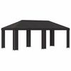 vidaXL Kerti pavilon 6 x 3 m Antracitsz&uuml;rke Poli&eacute;szter &eacute;s ac&eacute;l 190 gsm