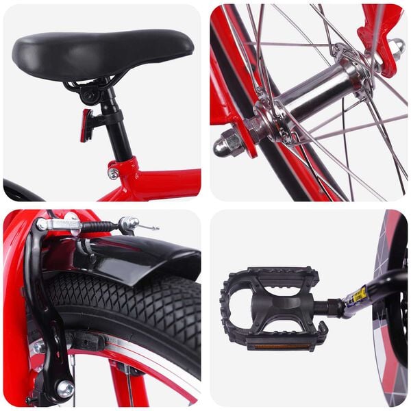 vidaXL Gyerek Bicikli 20 H&uuml;velyk 6-11 &eacute;ves korig aj&aacute;nlott Piros