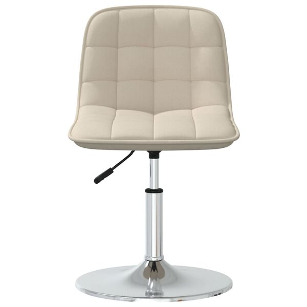 vidaXL 4 db kr&eacute;msz&iacute;nű sz&ouml;vetbor&iacute;t&aacute;s&uacute; forg&oacute; &eacute;tkezősz&eacute;k