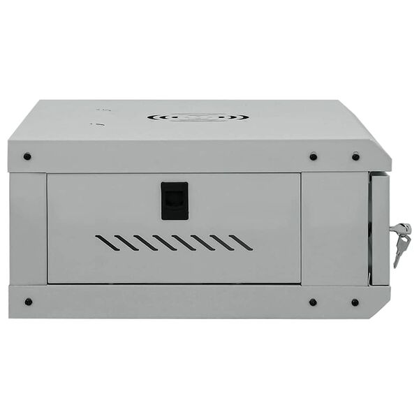 vidaXL Hálózati szekrény tárolóval Szürke 53 x 35 x 21 cm Acél