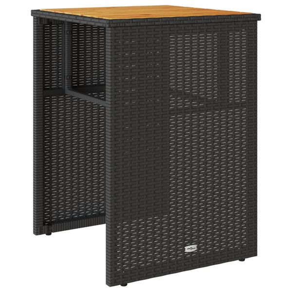 vidaXL 3 részes fekete polyrattan bisztrógarnitúra párnával