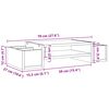 vidaXL füstös tölgy szerelt fa monitorállvány tárolóval 70x27x15 cm