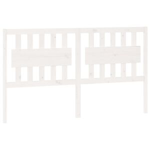 vidaXL feh&eacute;r t&ouml;m&ouml;r fenyőfa &aacute;gyfejt&aacute;mla 155,5x4x100 cm