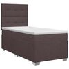 vidaXL Boxspring &aacute;gy matraccal S&ouml;t&eacute;t Barna 90 x 200 cm Sz&ouml;vet