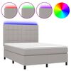 vidaXL vil&aacute;gossz&uuml;rke sz&ouml;vet rug&oacute;s &eacute;s LED-es &aacute;gy matraccal 140x200 cm