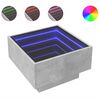 vidaXL betonsz&uuml;rke szerelt fa doh&aacute;nyz&oacute;asztal LED-del 50 x 50 x 30 cm