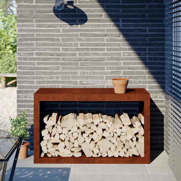 vidaXL tűzifa &aacute;llv&aacute;ny 100x40x60 cm időj&aacute;r&aacute;s&aacute;ll&oacute; ac&eacute;lb&oacute;l