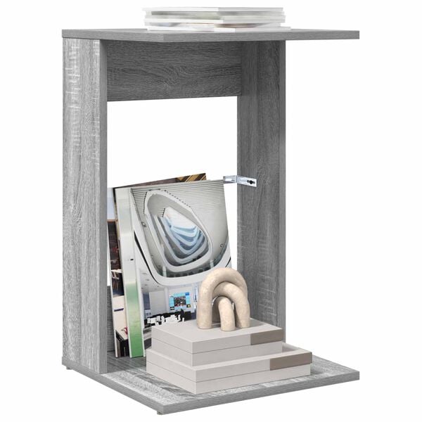 vidaXL Oldal asztal Sz&uuml;rke Sonoma 40 x 38 x 62,5 cm Faanyag