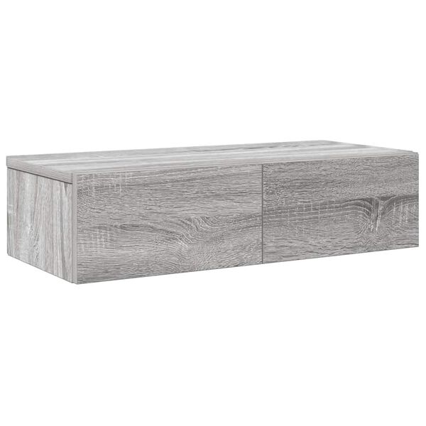 vidaXL Falipolc fi&oacute;kokkal sz&uuml;rke sonoma 60x26,5x15 cm műszaki fa