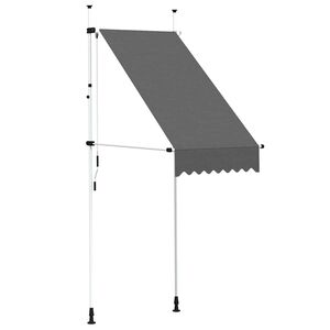 vidaXL k&eacute;zzel feltekerhető antracitsz&uuml;rke napellenző 100 cm