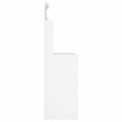 vidaXL magasfényű fehér fésülködőasztal LED-del 96 x 40 x 142 cm