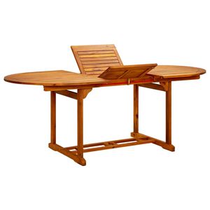 vidaXL t&ouml;m&ouml;r ak&aacute;cfa kerti asztal (150-200) x 100 x 75 cm