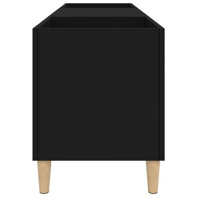 vidaXL fekete szerelt fa hanglemezszekrény 121x38x48 cm