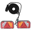 vidaXL 2 db piros ut&aacute;nfut&oacute;l&aacute;mpa LED-izz&oacute;val 24 x 5 x 14,5 cm 12 V