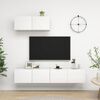 vidaXL 3 db feh&eacute;r szerelt fa TV-szekr&eacute;ny
